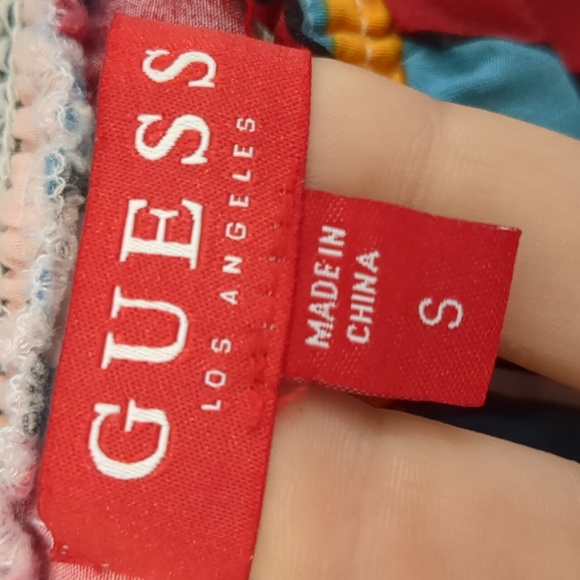 GUESS Multicolor Stripe Strapless Jumpsuit with Pockets - Picture 4 of 4